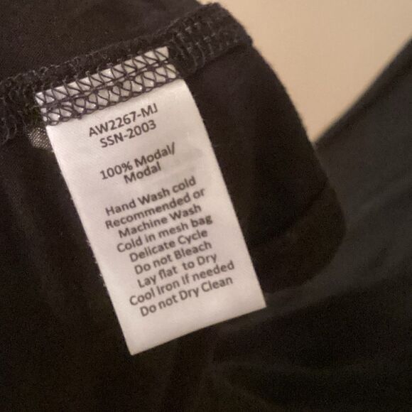 ATM ANTHONY THOMAS MELILLO SIZE LARGE BLACK LONG SLEEVE MODAL MAXI DRESS - Picture 9 of 9